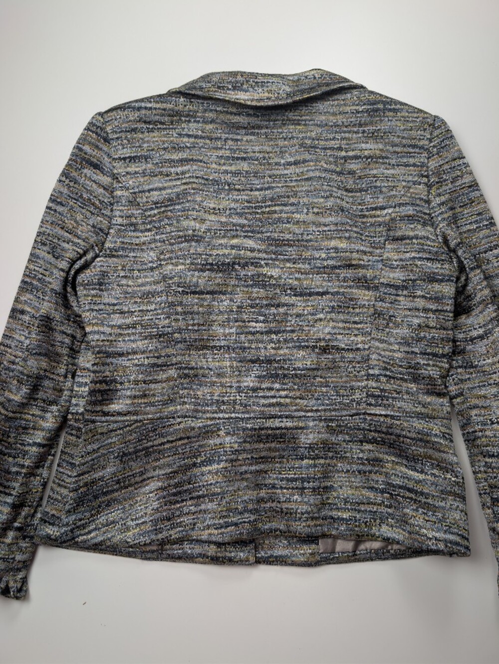 Isabel & Nina Womens Tweed Skirt Suit Set Metallic Gold Gray Size 10 EUC - Picture 5 of 15